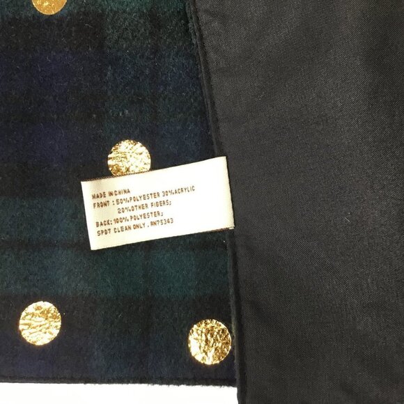 The Prairie Placemats NWT by Rachel Ashwell NEW Set of 4 Plaid Gold Polka Dot - Picture 7 of 7